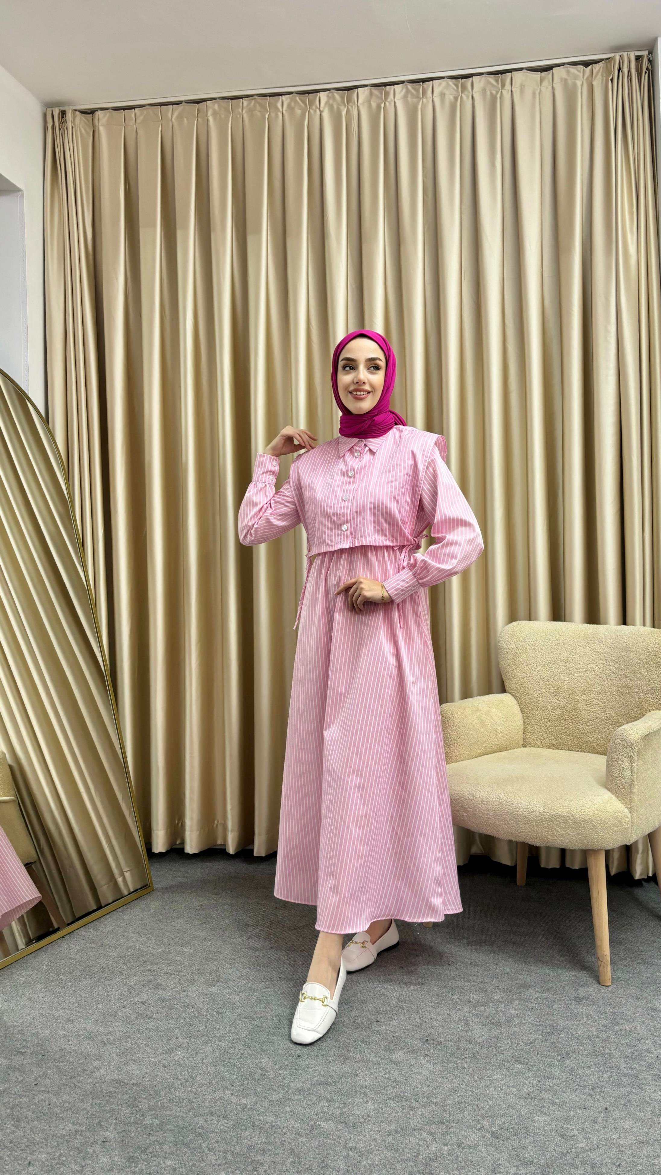Çizgili BYMN Pembe