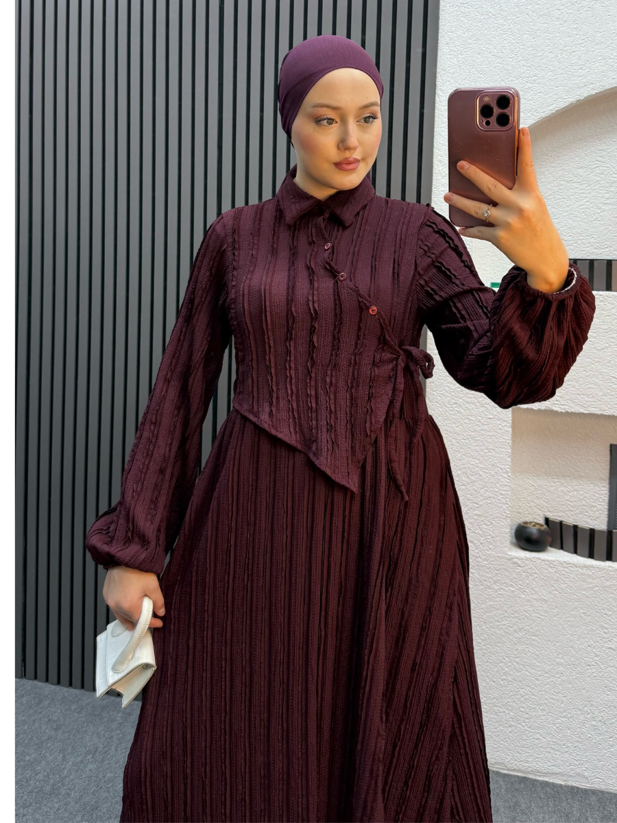 Derin Elbise Bordo