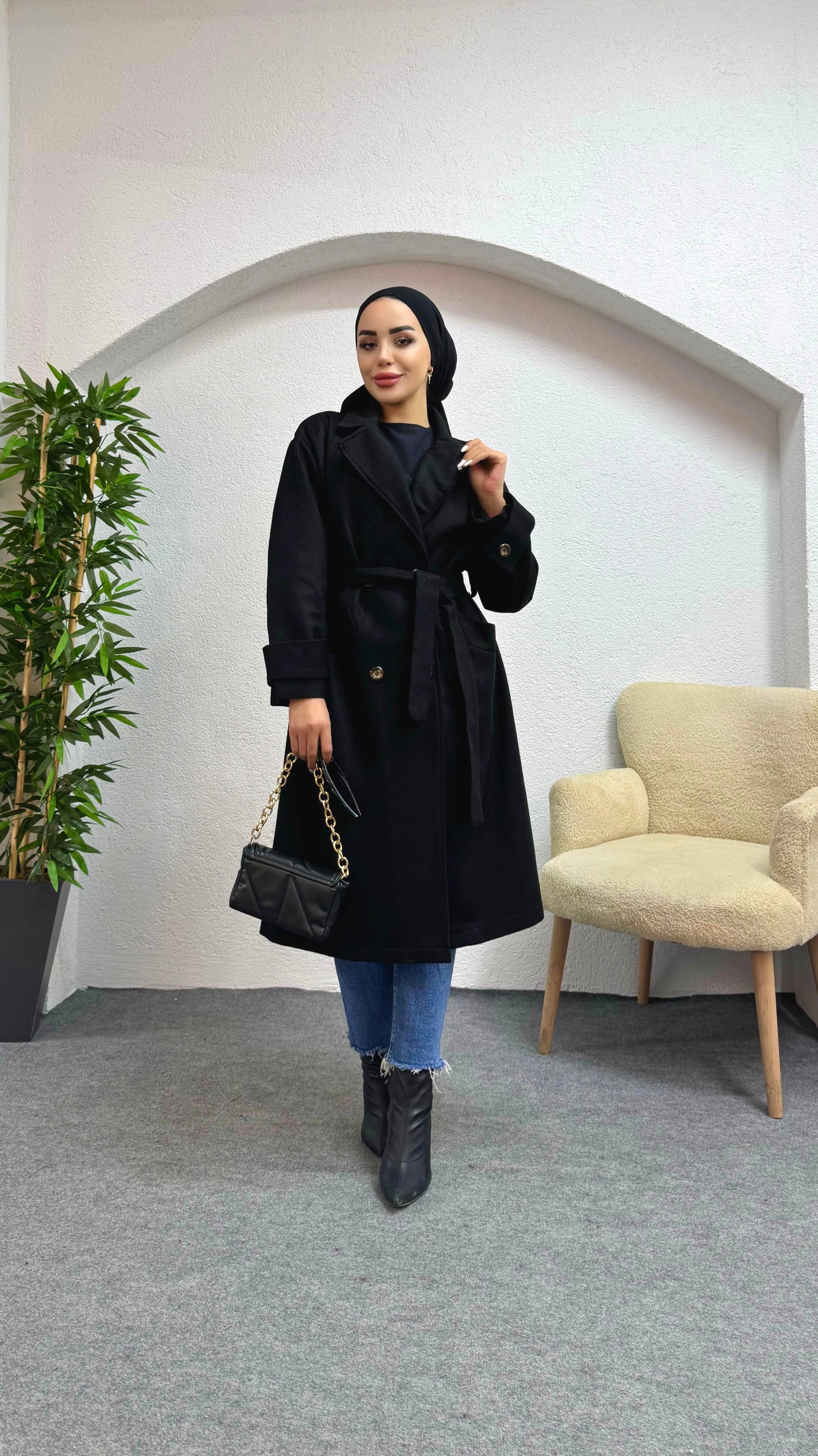 Miyana Kaşe Kaban Siyah