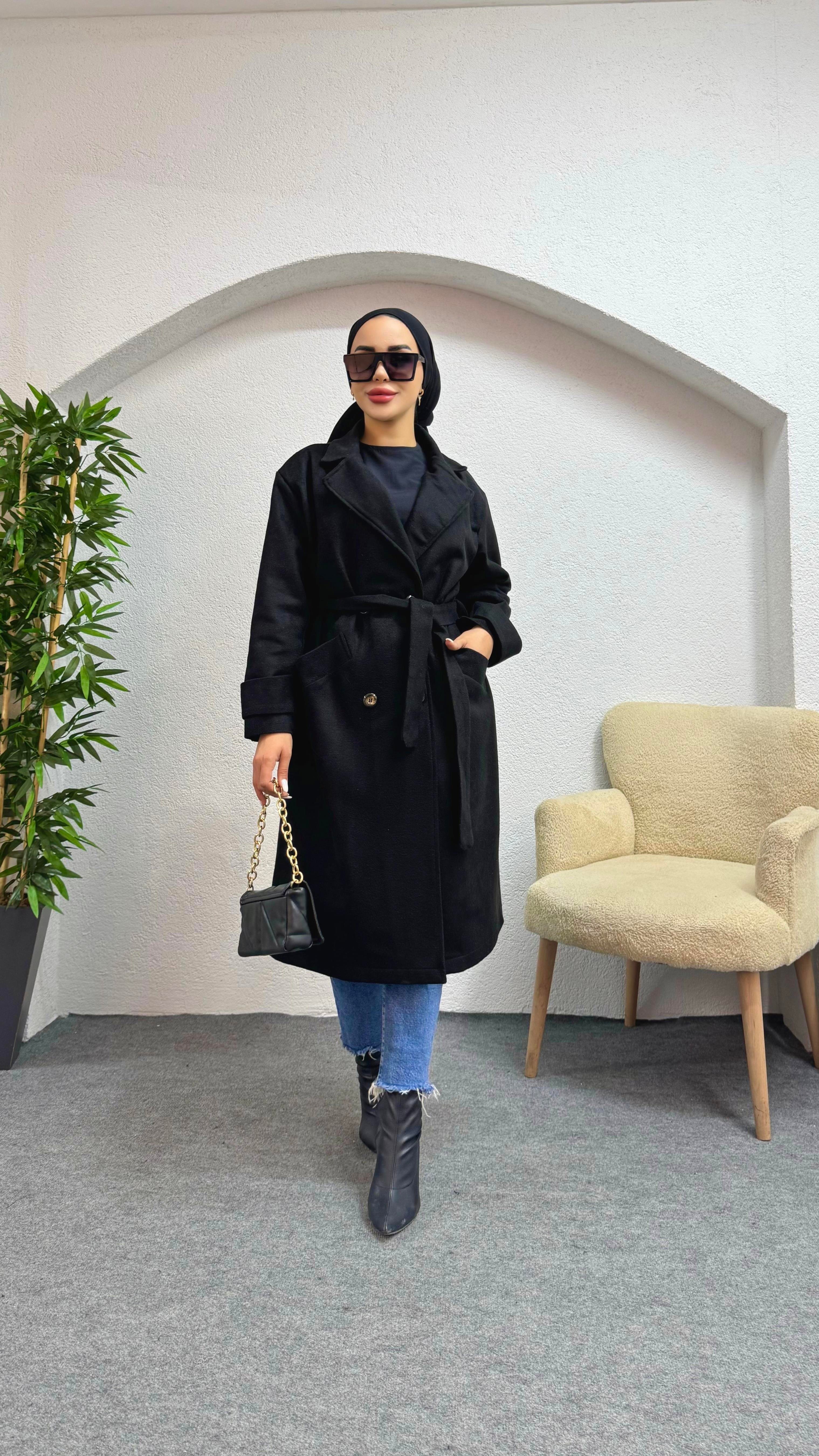 Miyana Kaşe Kaban Siyah