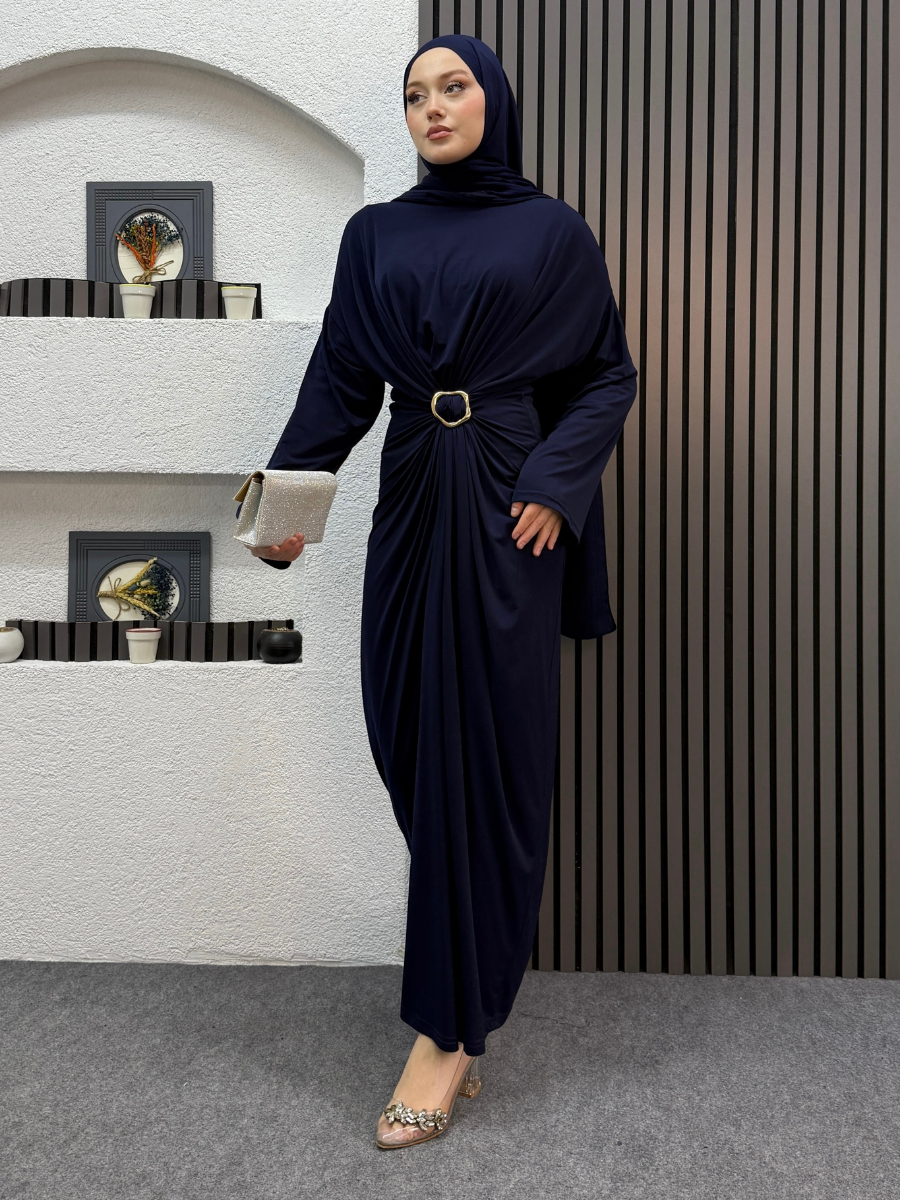 Ruby Sandy Elbise Lacivert