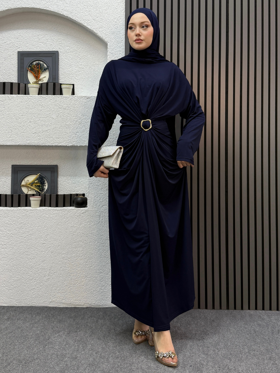 Ruby Sandy Elbise Lacivert