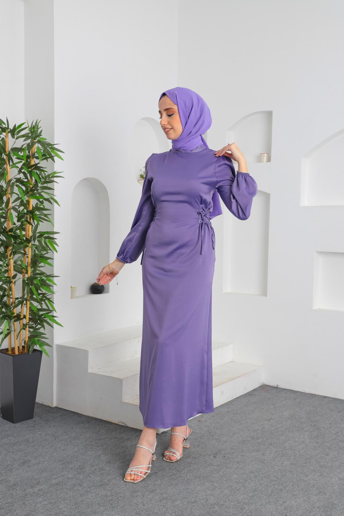 Zara Saten Abiye Lila