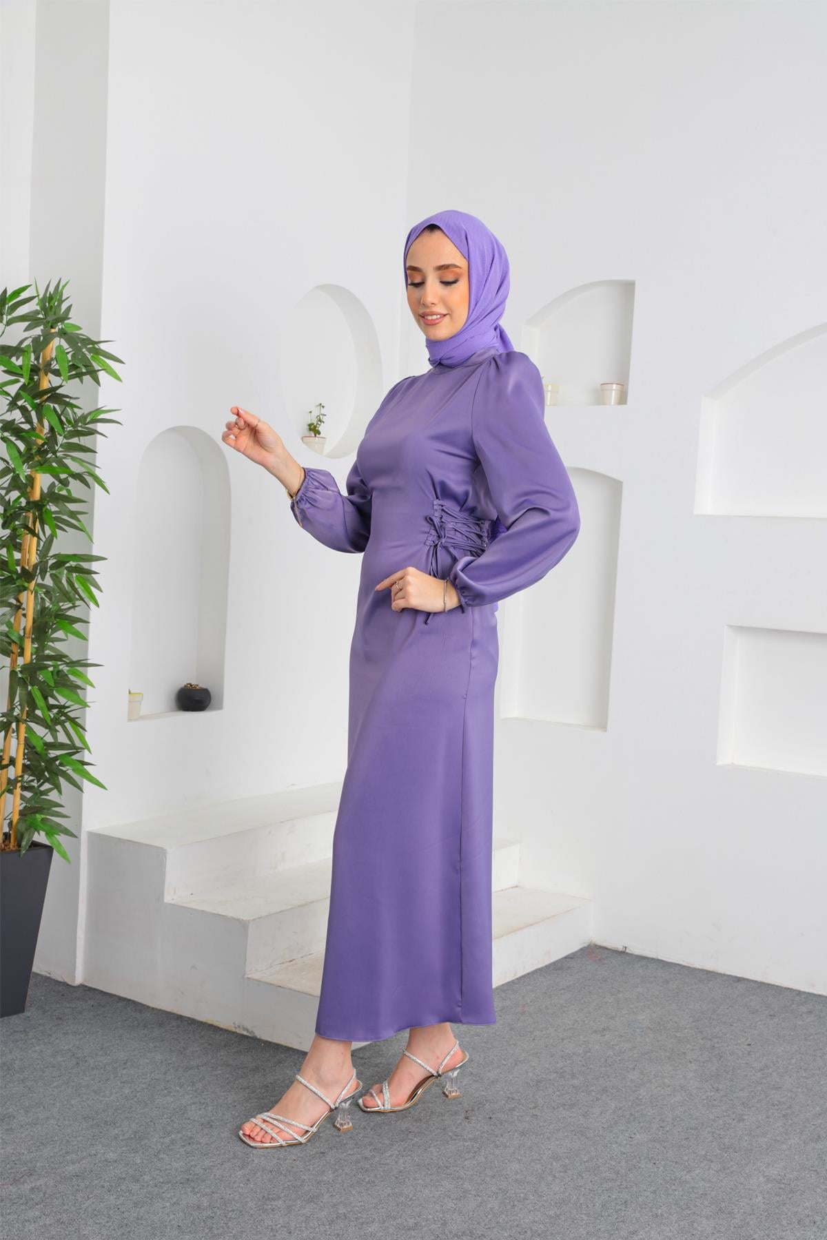Zara Saten Abiye Lila