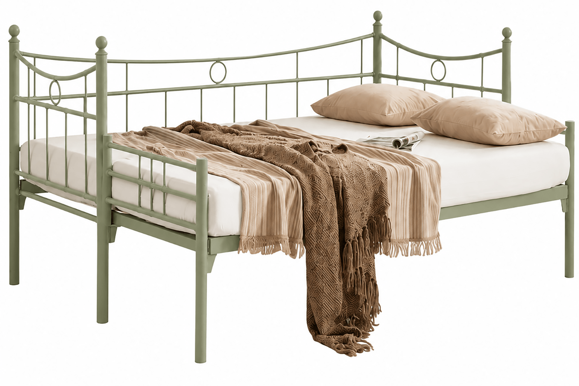 Unimet Daily Yavrulu Daybed-Yataklar Dahil-Çift Tek Kişilik Metal Karyola