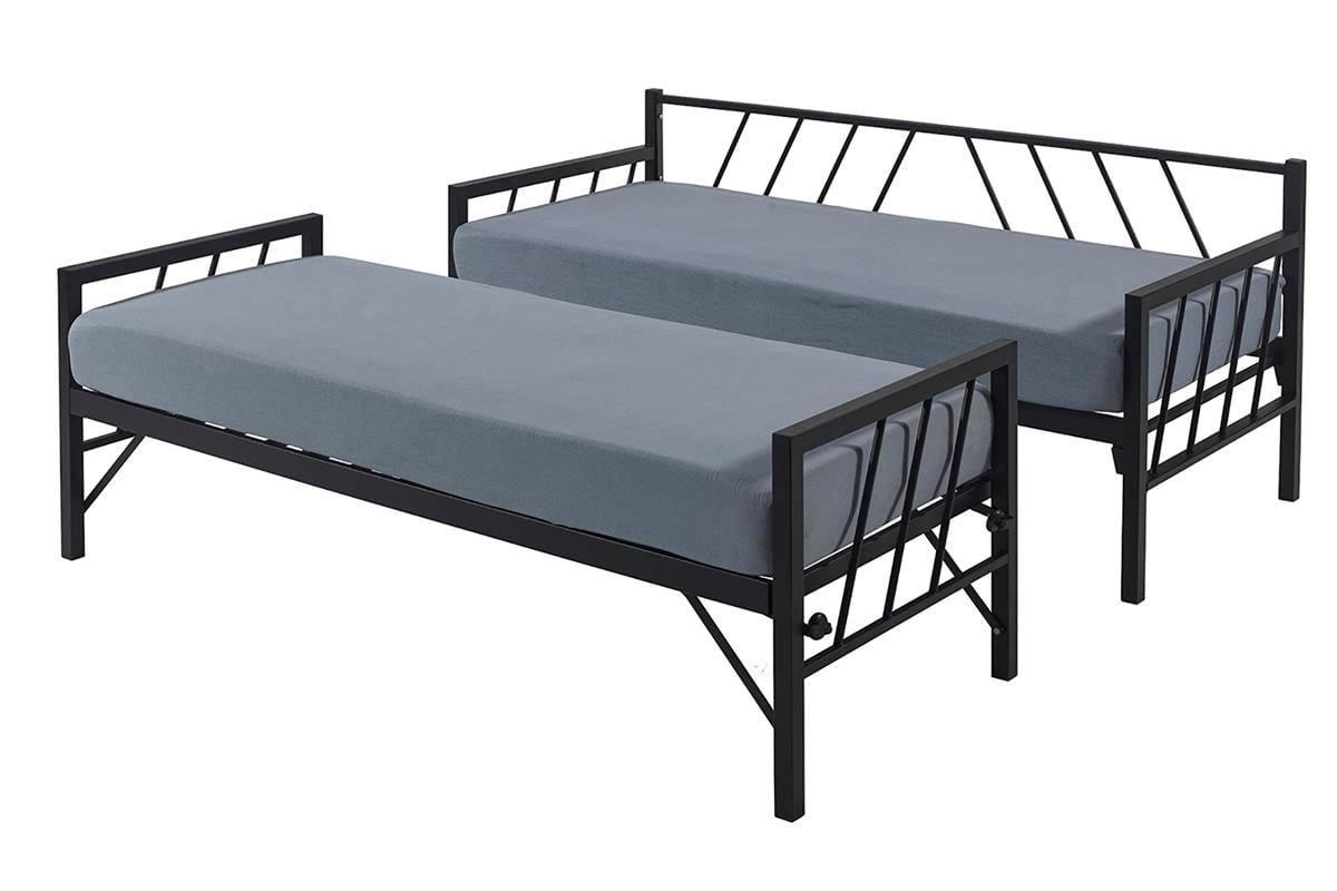 Unimet Glory Yavrulu Daybed-Yataklar Dahil-Çift Tek Kişilik Metal Karyola