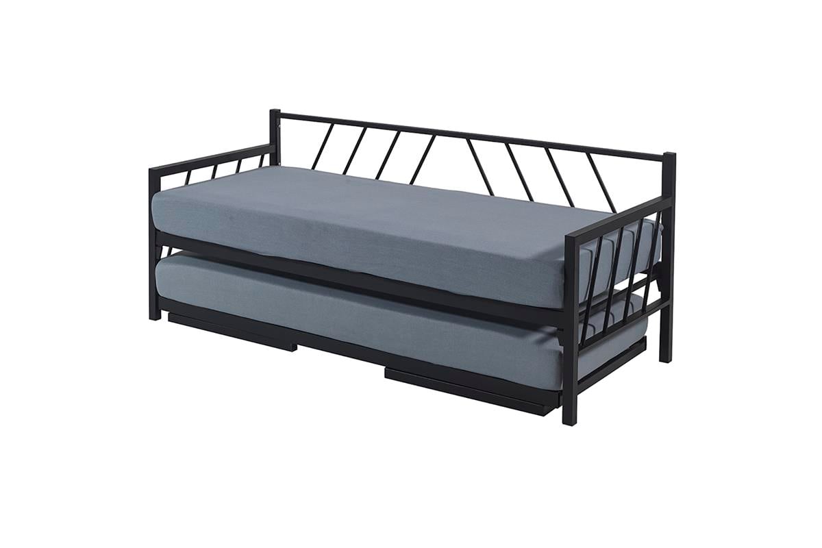Unimet Glory Yavrulu Daybed-Yataklar Dahil-Çift Tek Kişilik Metal Karyola