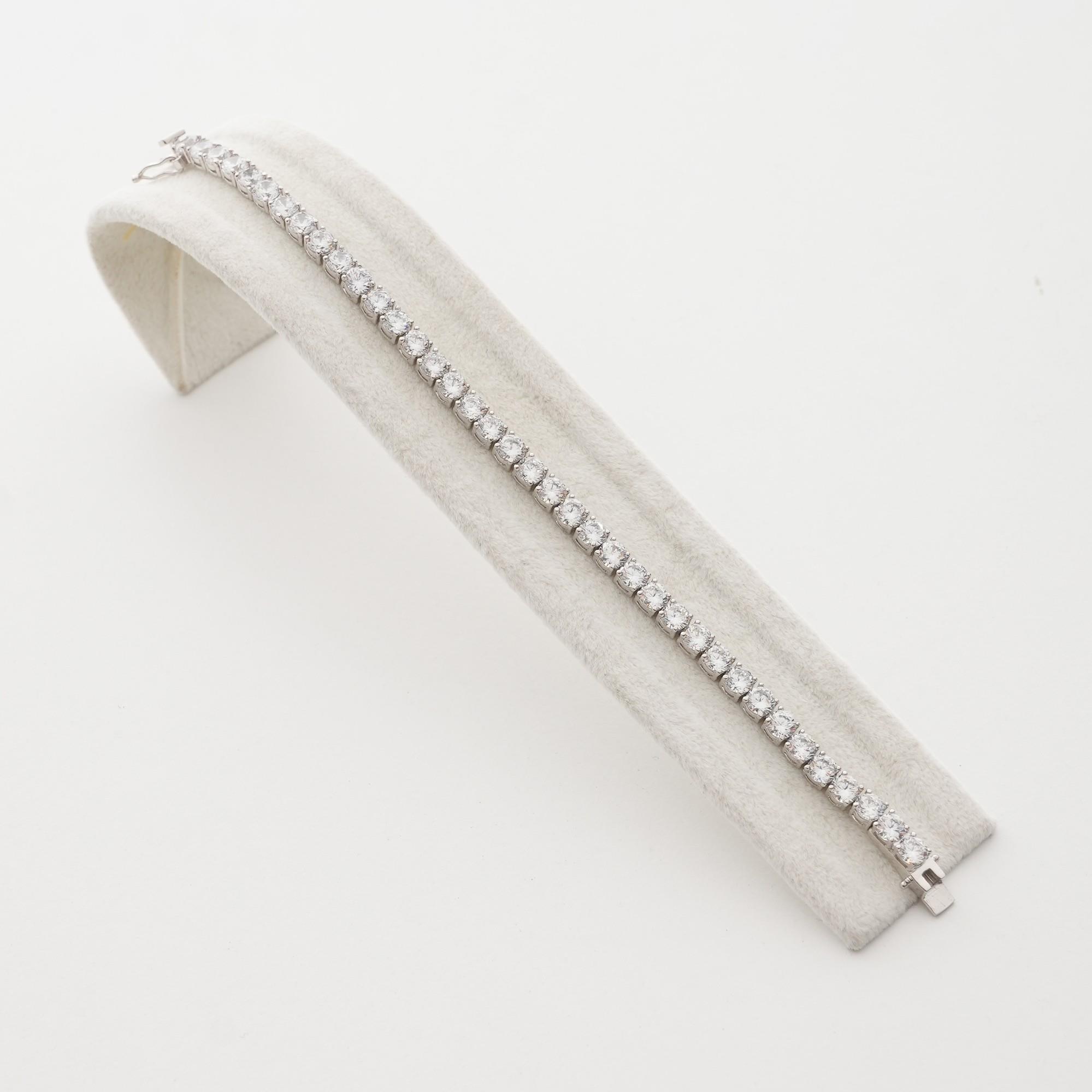3.5mm Taşlı Su Yolu Gümüş Bileklik