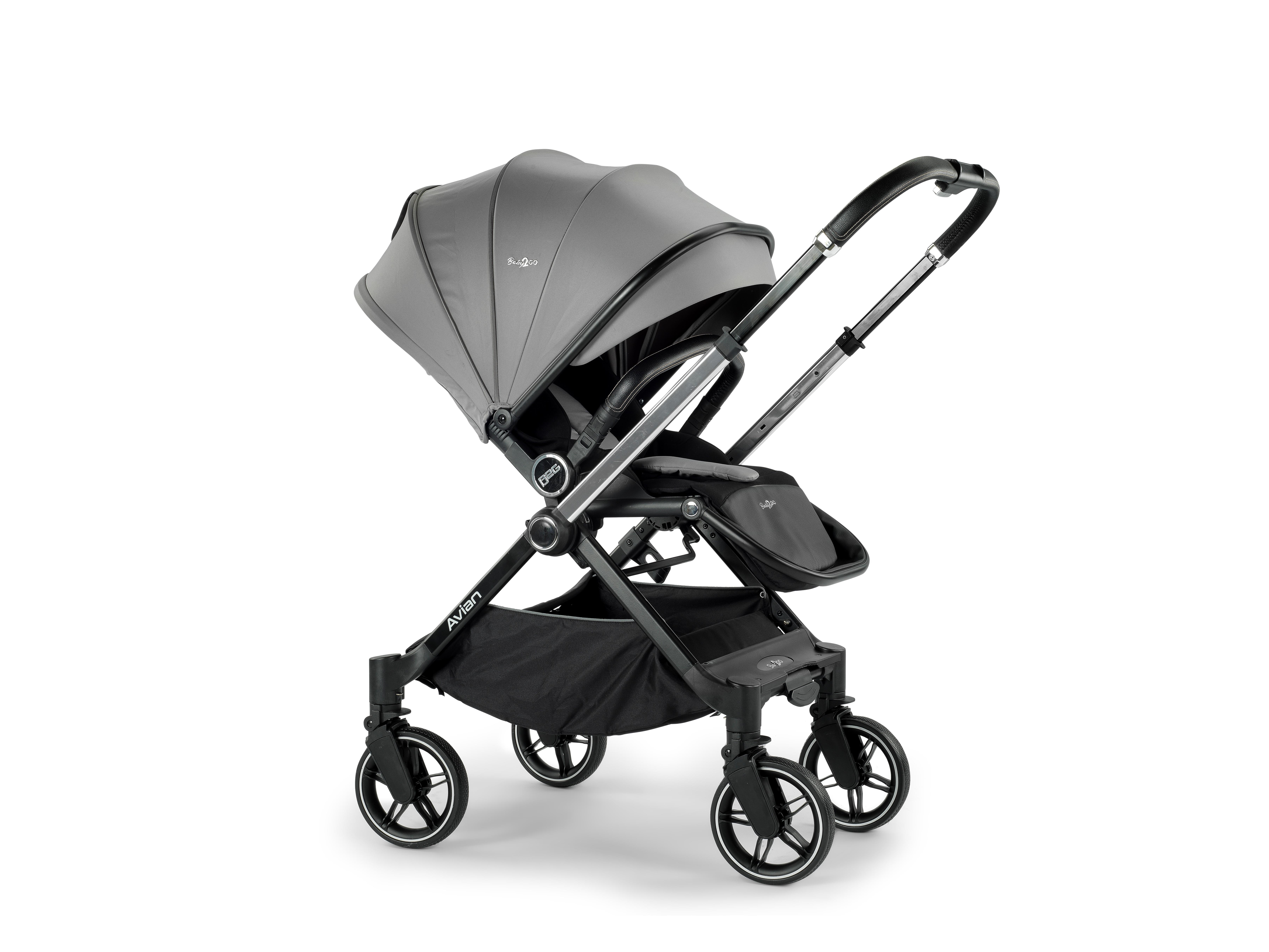 Baby2go Avian Akıllı  360 Teker Travel Sistem Bebek Arabası Siyah Yeni Ürün