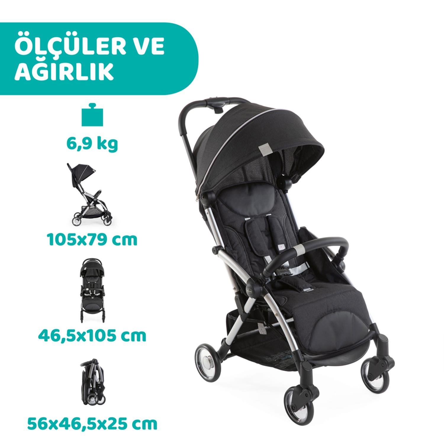 Chicco Goody Plus Bebek Arabası - Grey Mist
