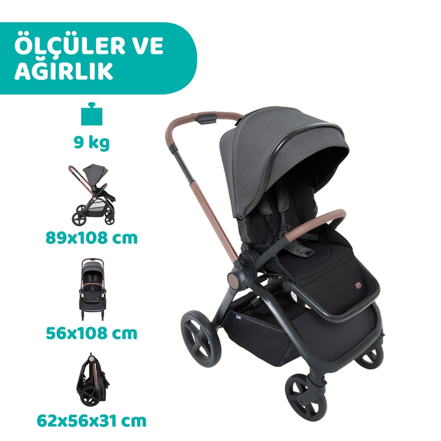 Chicco Mysa Bebek Arabası - Silver Grey