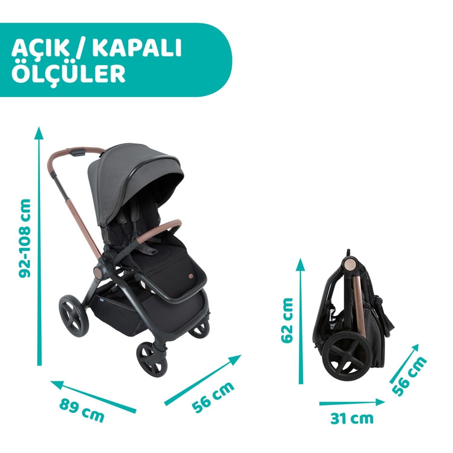 Chicco Mysa Bebek Arabası - Silver Grey