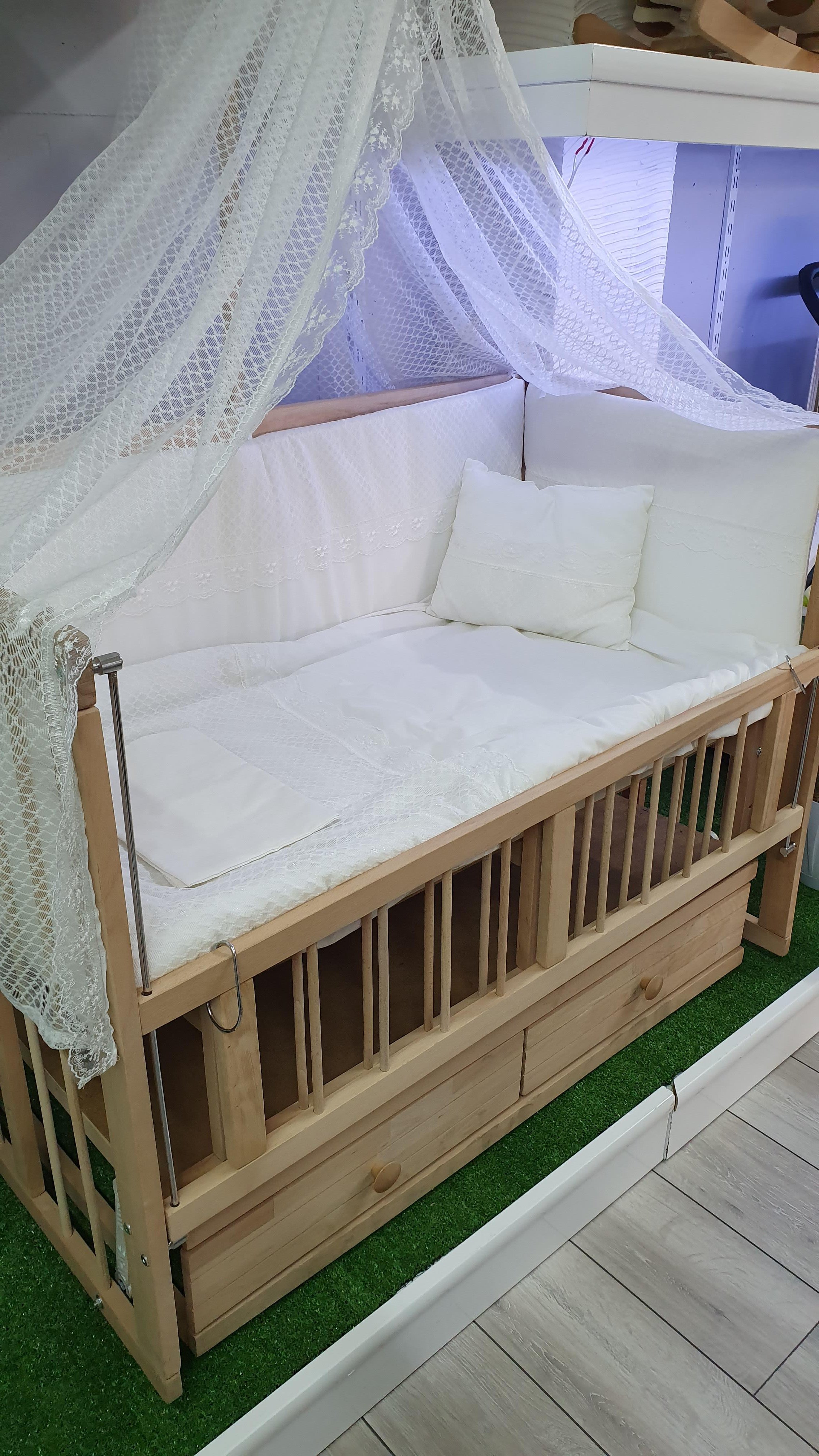 Coolbaby Naturel 60x120 Beşik Uyku Seti - Beyaz