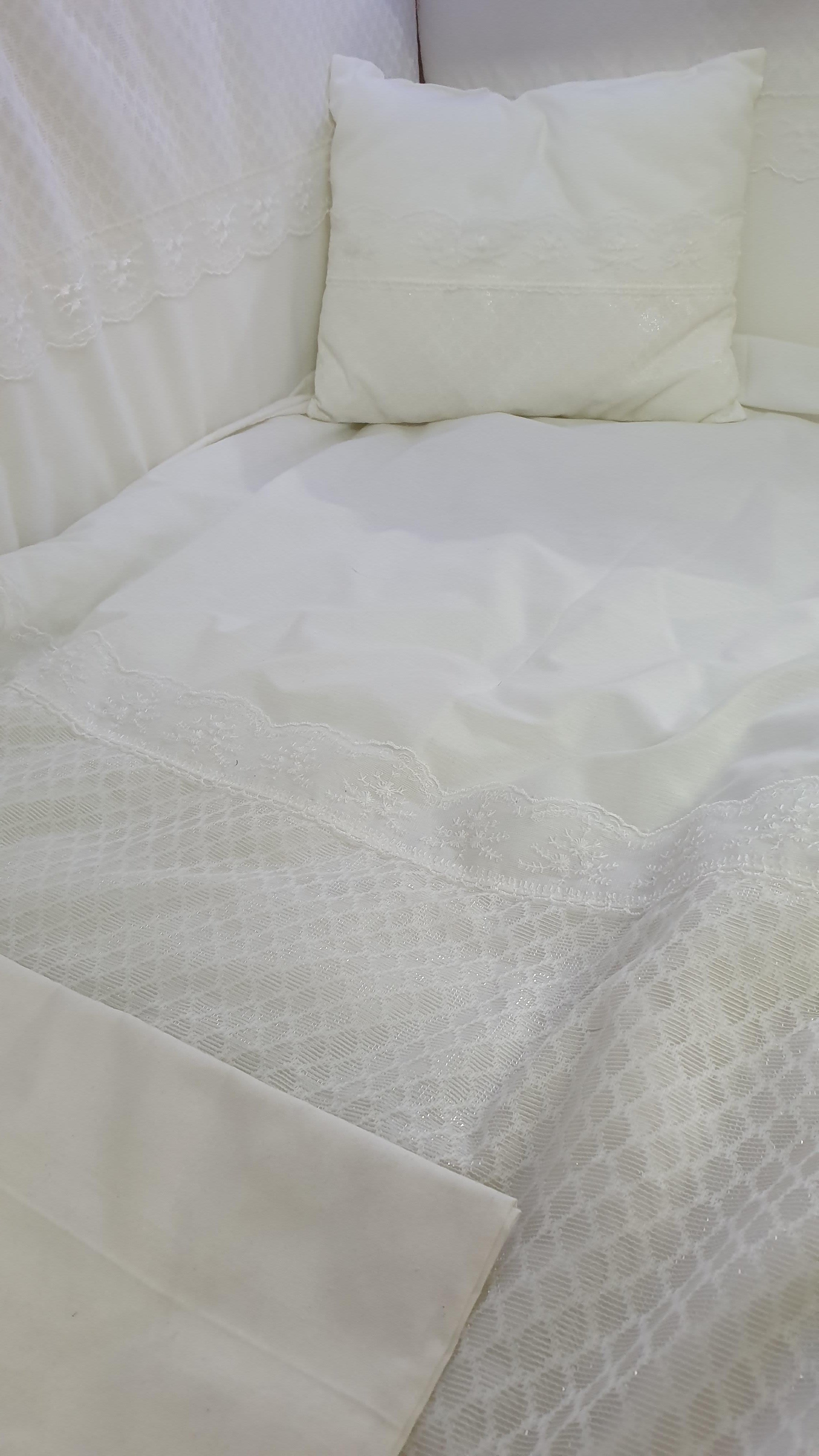 Coolbaby Naturel 60x120 Beşik Uyku Seti - Beyaz