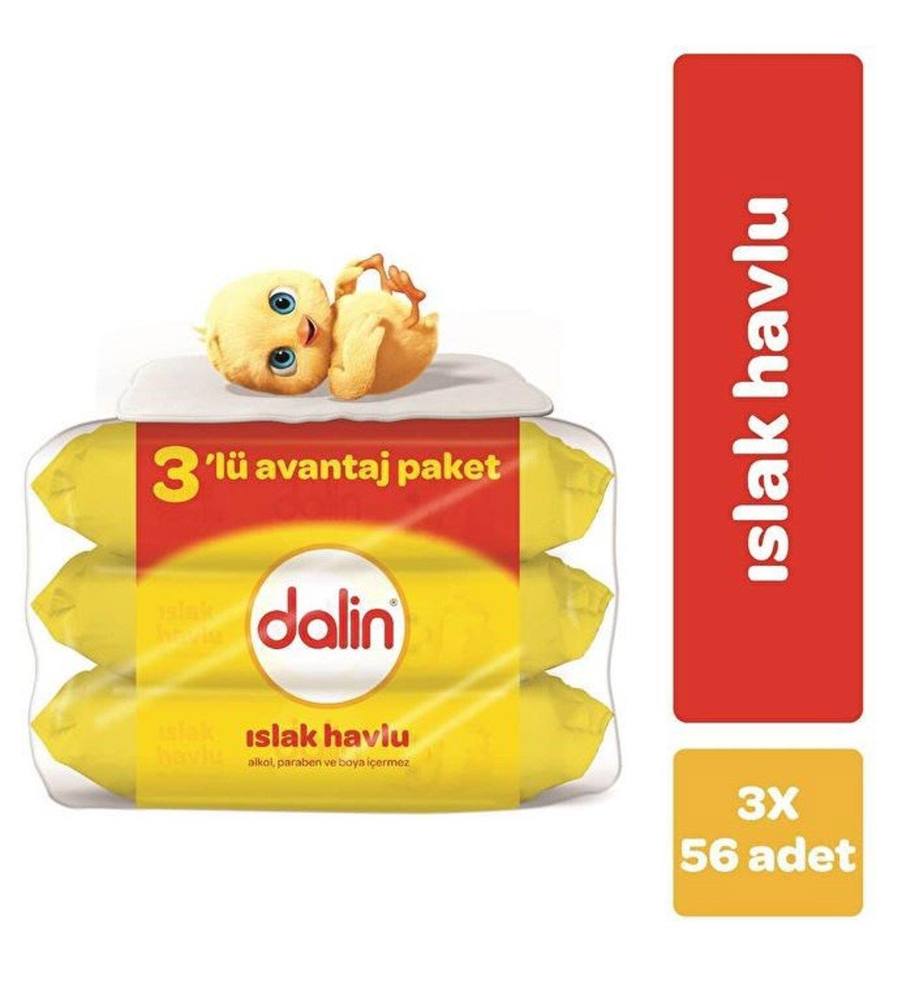 Dalin Islak Havlu 56 X 3'lü Avantaj Paketi