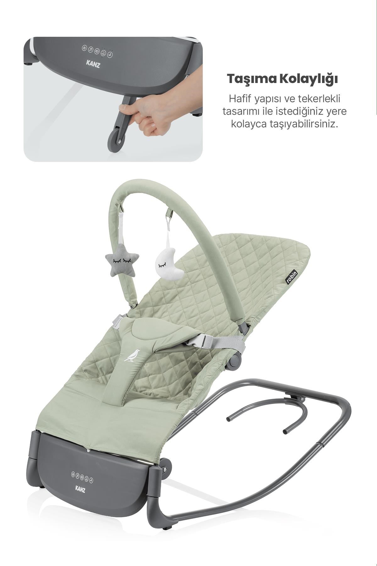 Kanz Robin Elektrikli Ana Kucağı Green