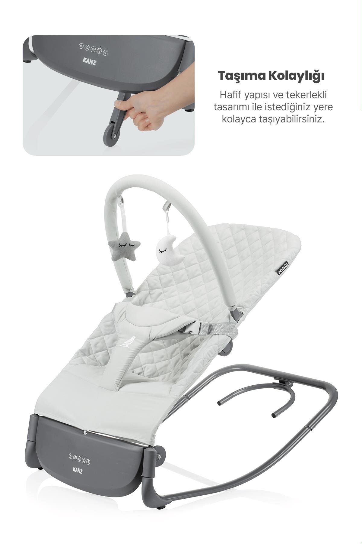 Kanz Robin Elektrikli Ana Kucağı Grey Green