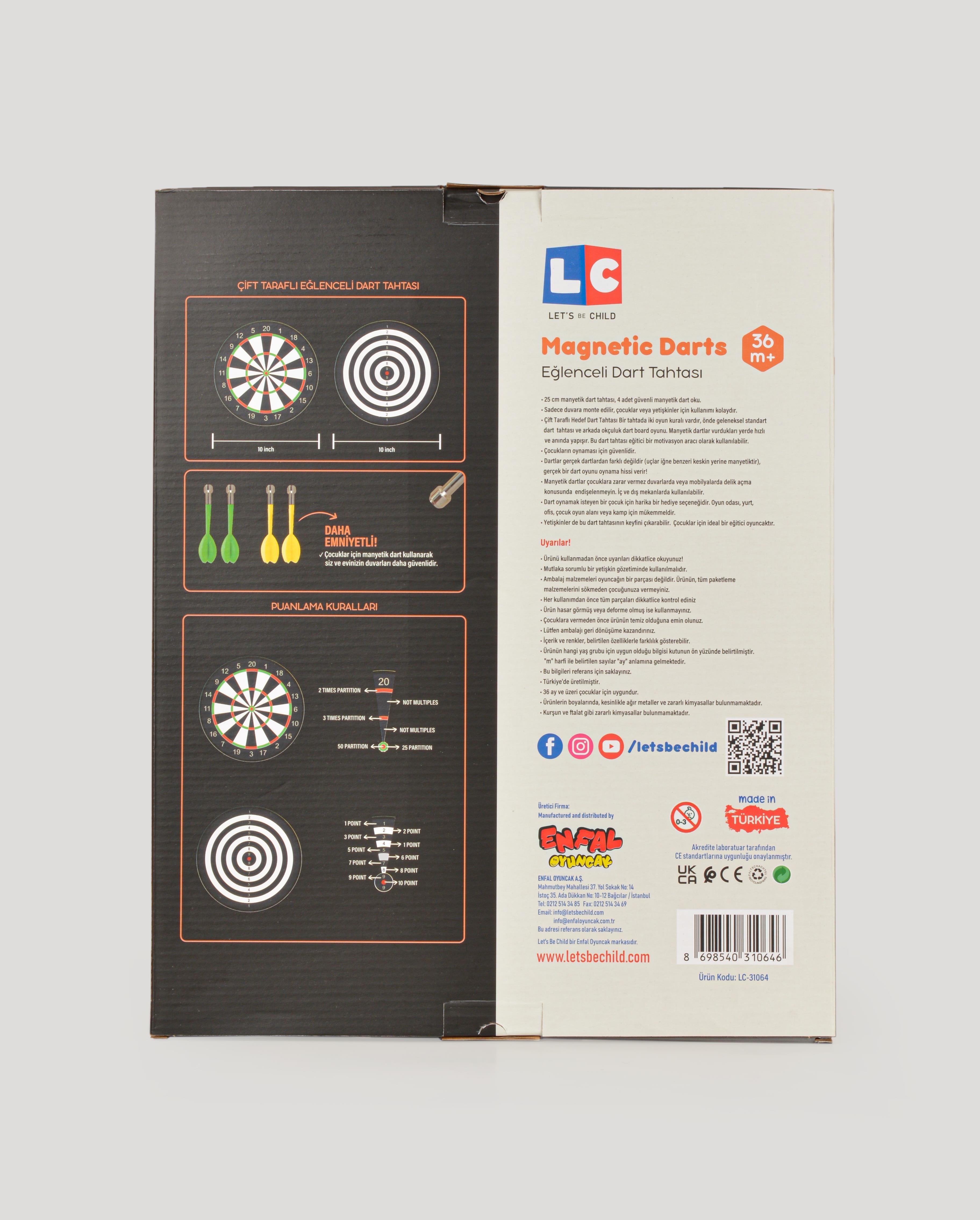 Let's Be Child  LC Eğlenceli Manyetik Dart Tahtası