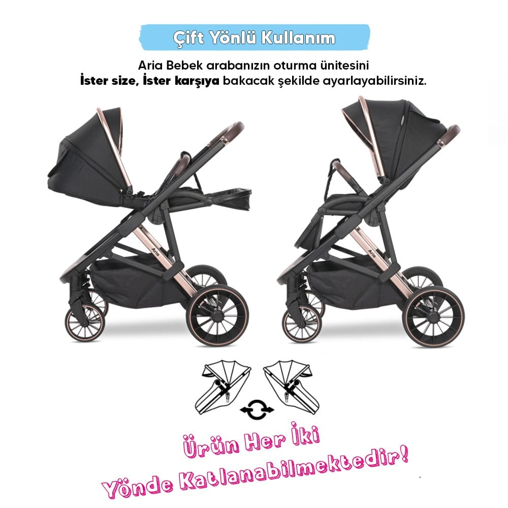 Lorelli Aria Travel Sistem Bebek Arabası - Grey