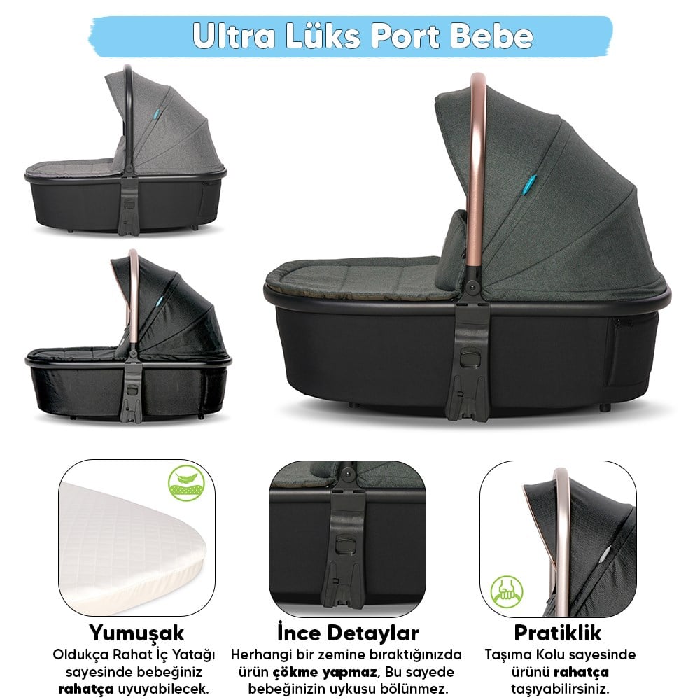 Lorelli Aria Travel Sistem Bebek Arabası - Grey