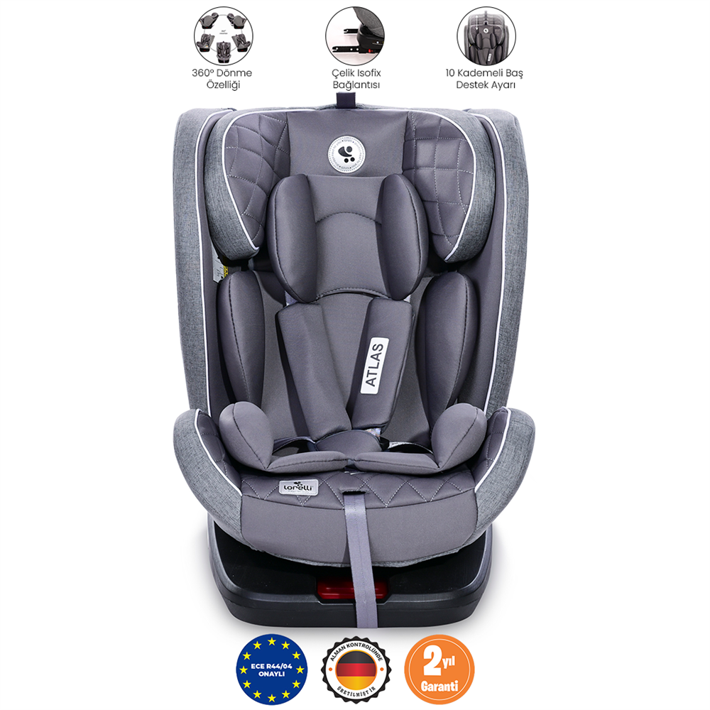 Lorelli Atlas 0-36 KG 360° Dönebilen Oto Koltuğu - Glacier Grey
