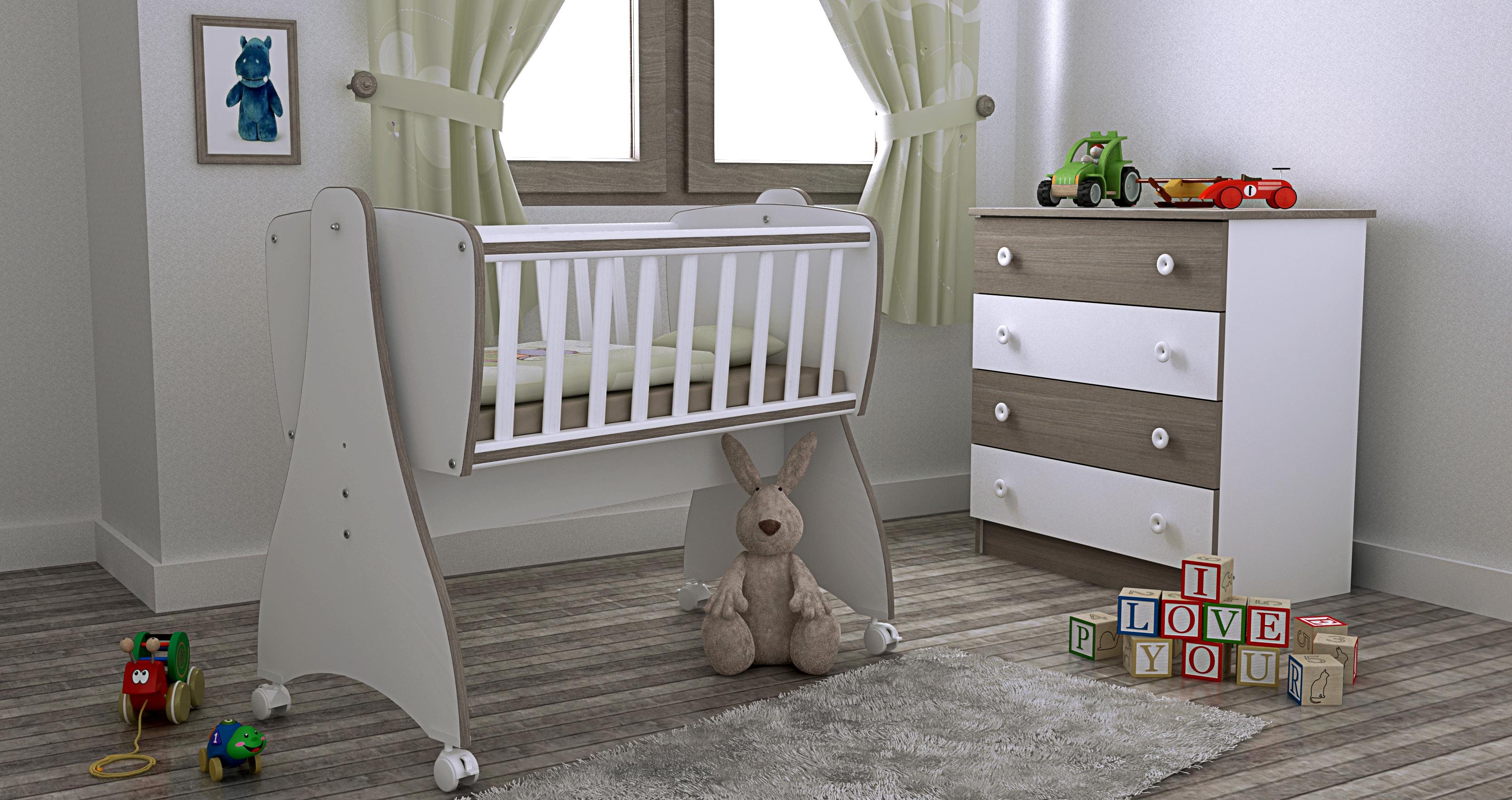 Lorelli First Dream Anne Yanı Beşik - White&Coffee
