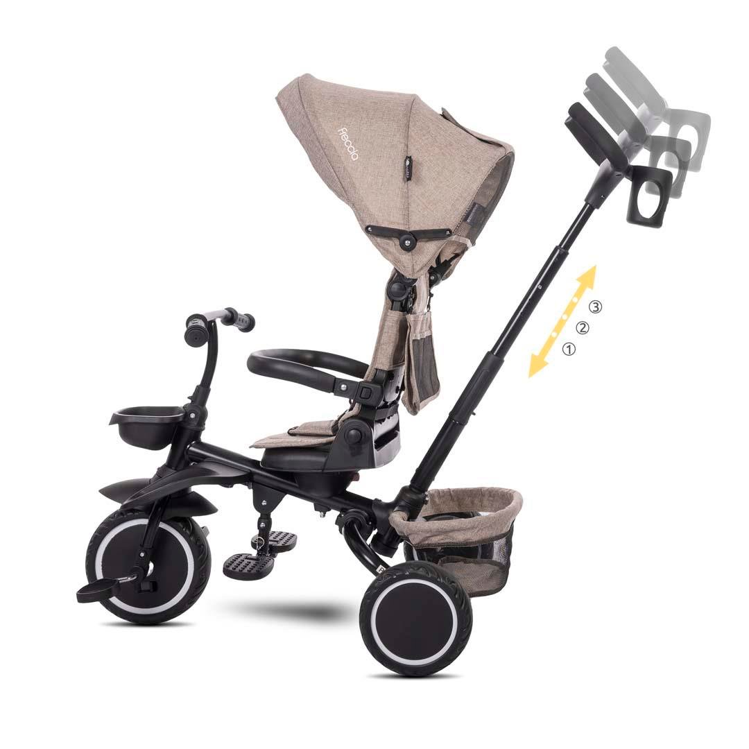 Lorelli Freccia Katlanabilir Çift Yönlü Üç Tekerlekli Bisiklet -Beige Black