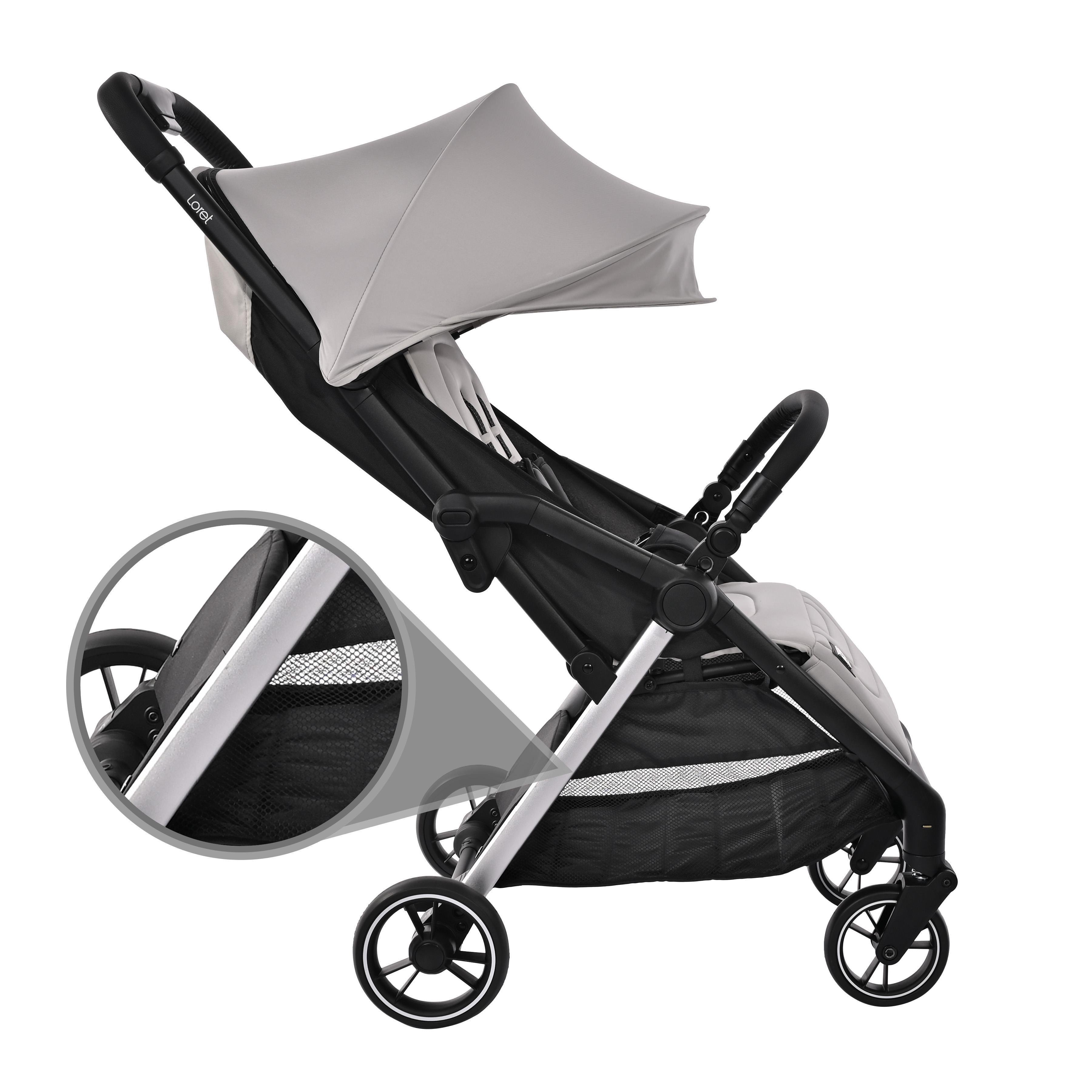 Lorelli Loret Otomatik Katlanan Bebek Arabası - Black