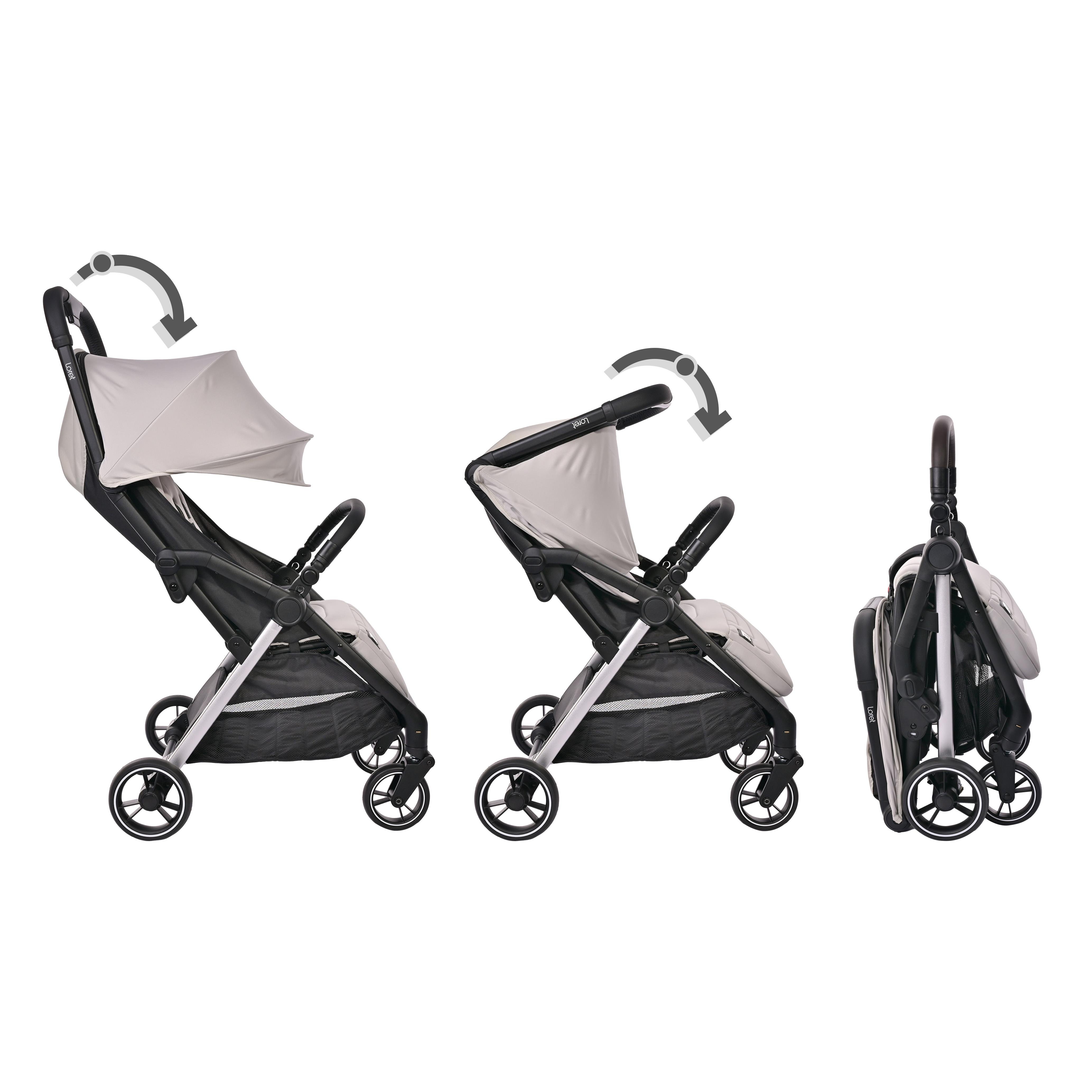 Lorelli Loret Otomatik Katlanan Bebek Arabası - Black