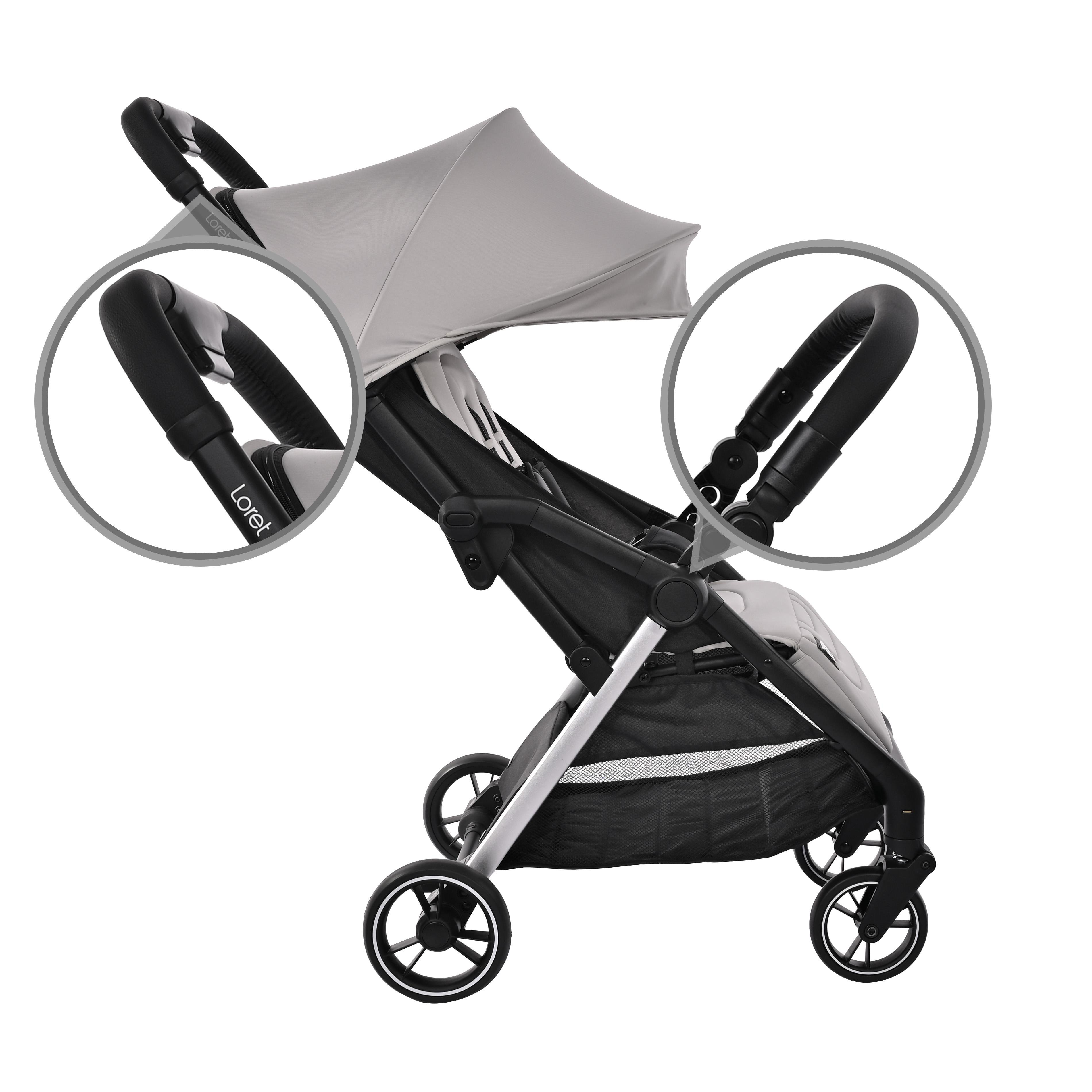 Lorelli Loret Otomatik Katlanan Bebek Arabası - Black