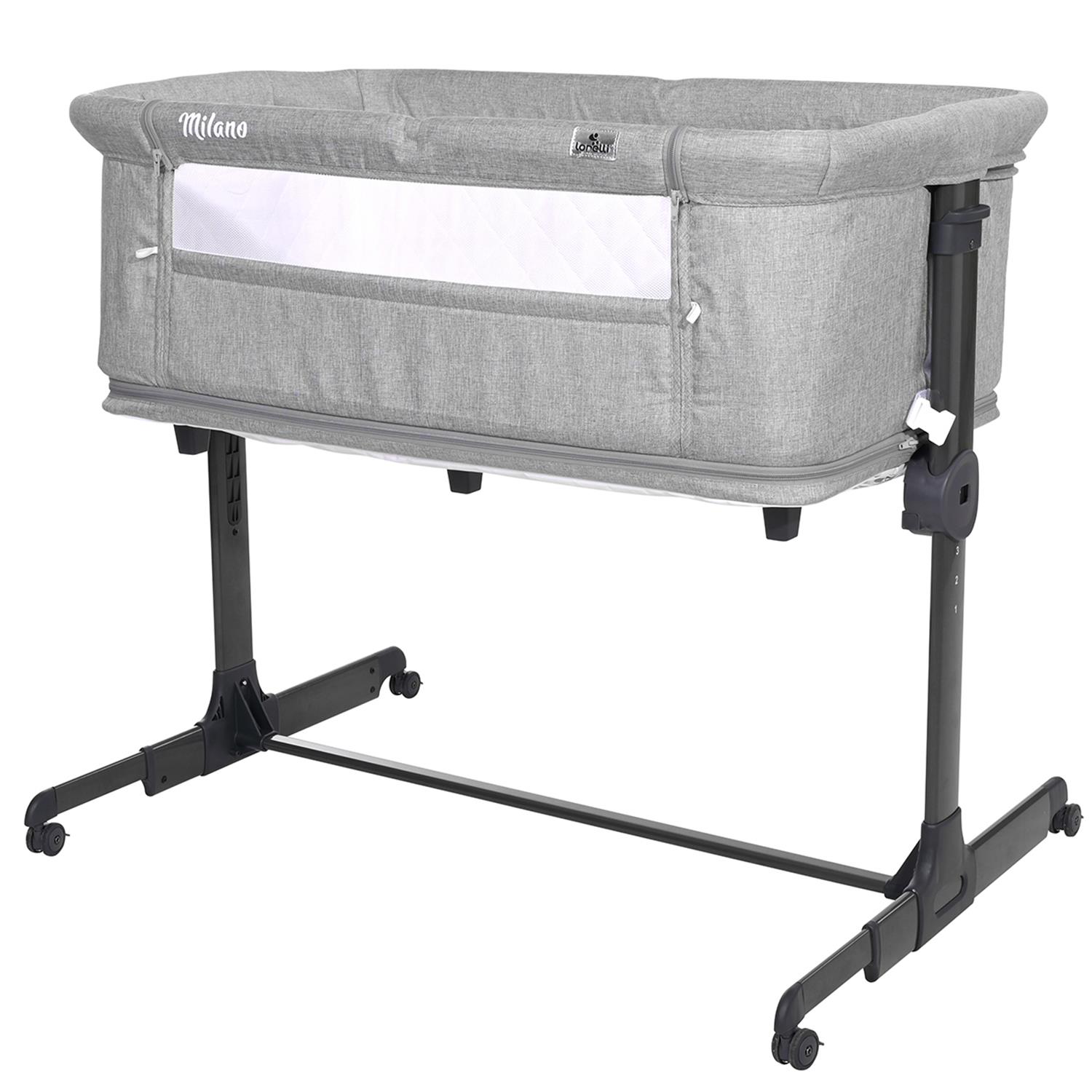 Lorelli Milano 2 in 1 Anne Yanı Beşik - Grey