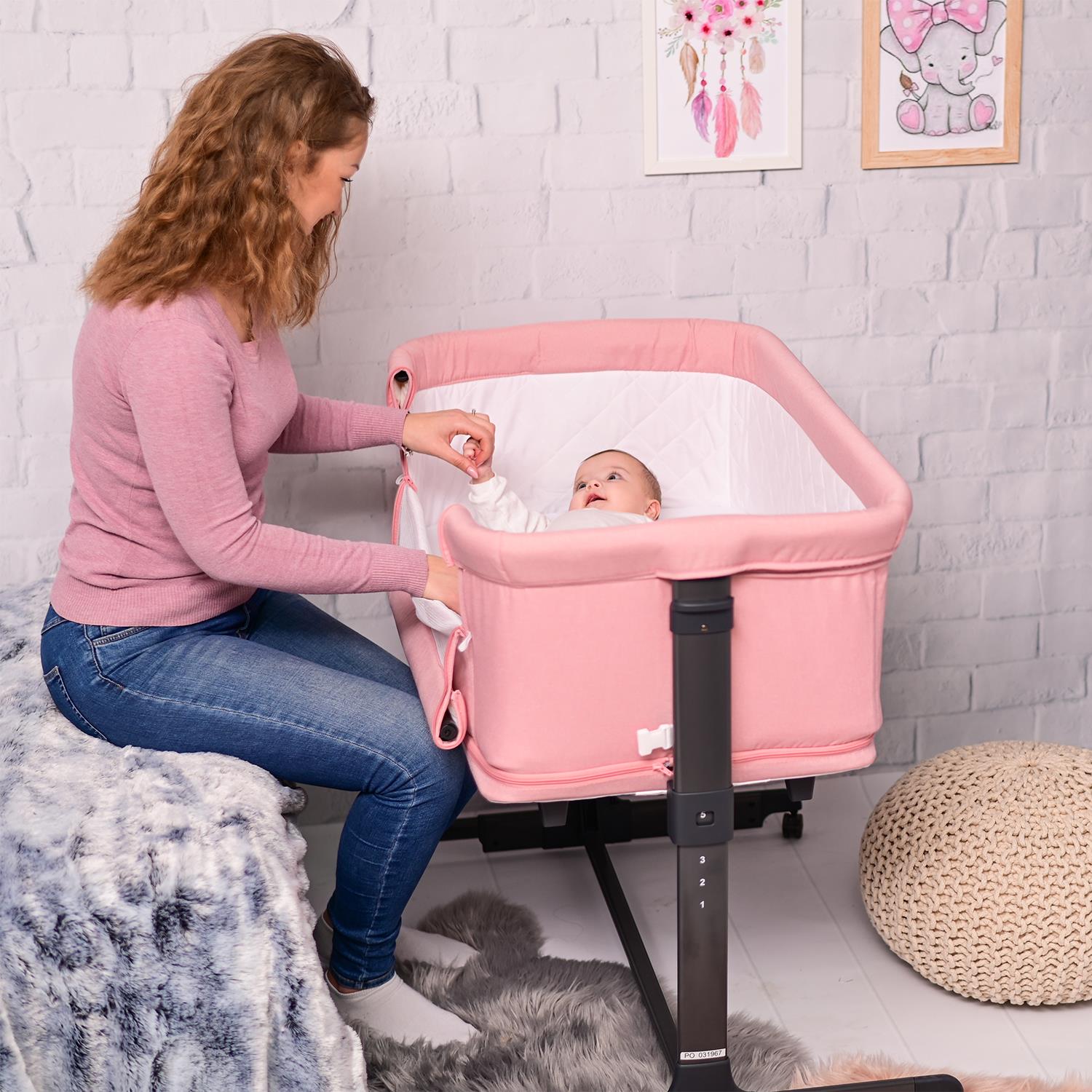 Lorelli Milano 2 in 1 Anne Yanı Beşik - Grey Elephant