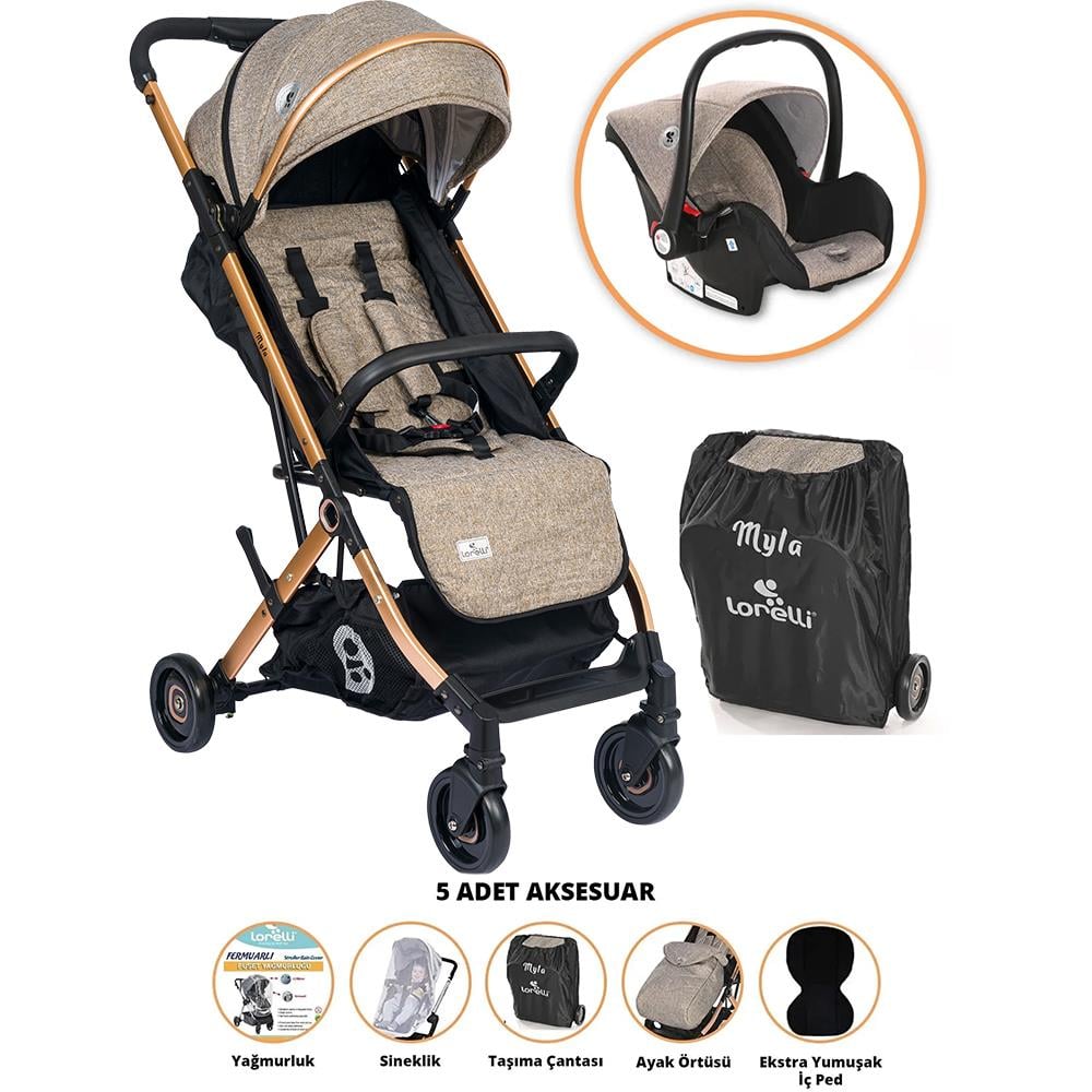 Lorelli Myla Set Kabin Bebek Arabası - Pearl Beige
