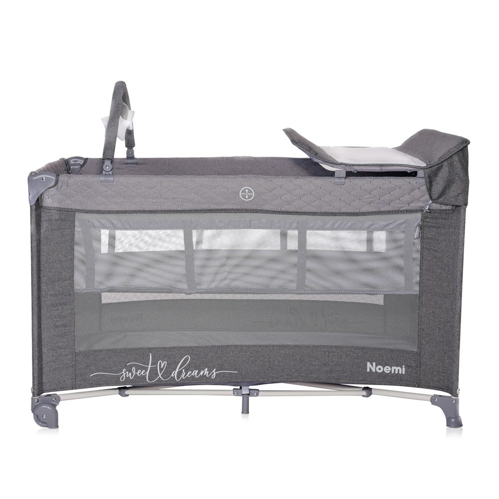 Lorelli Noemi 2 Layers Plus Park Yatak Beşik - Cool Grey Star