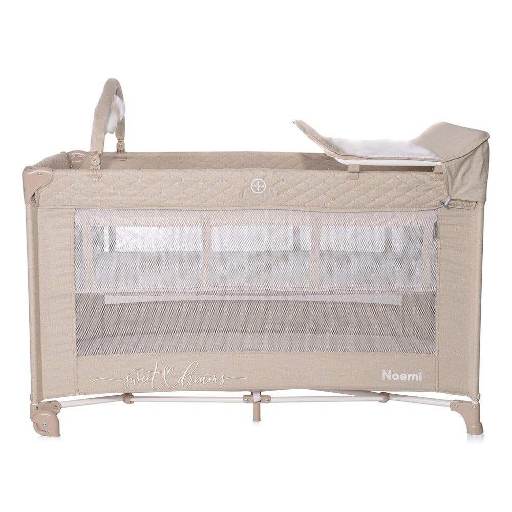 Lorelli Noemi 2 Layers Plus Park Yatak Beşik - Fog Beige Star
