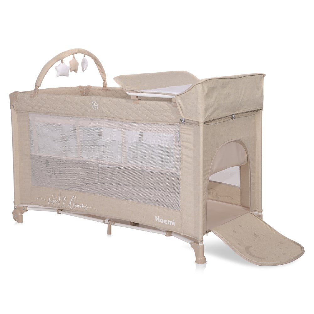 Lorelli Noemi 2 Layers Plus Park Yatak Beşik - Fog Beige Star
