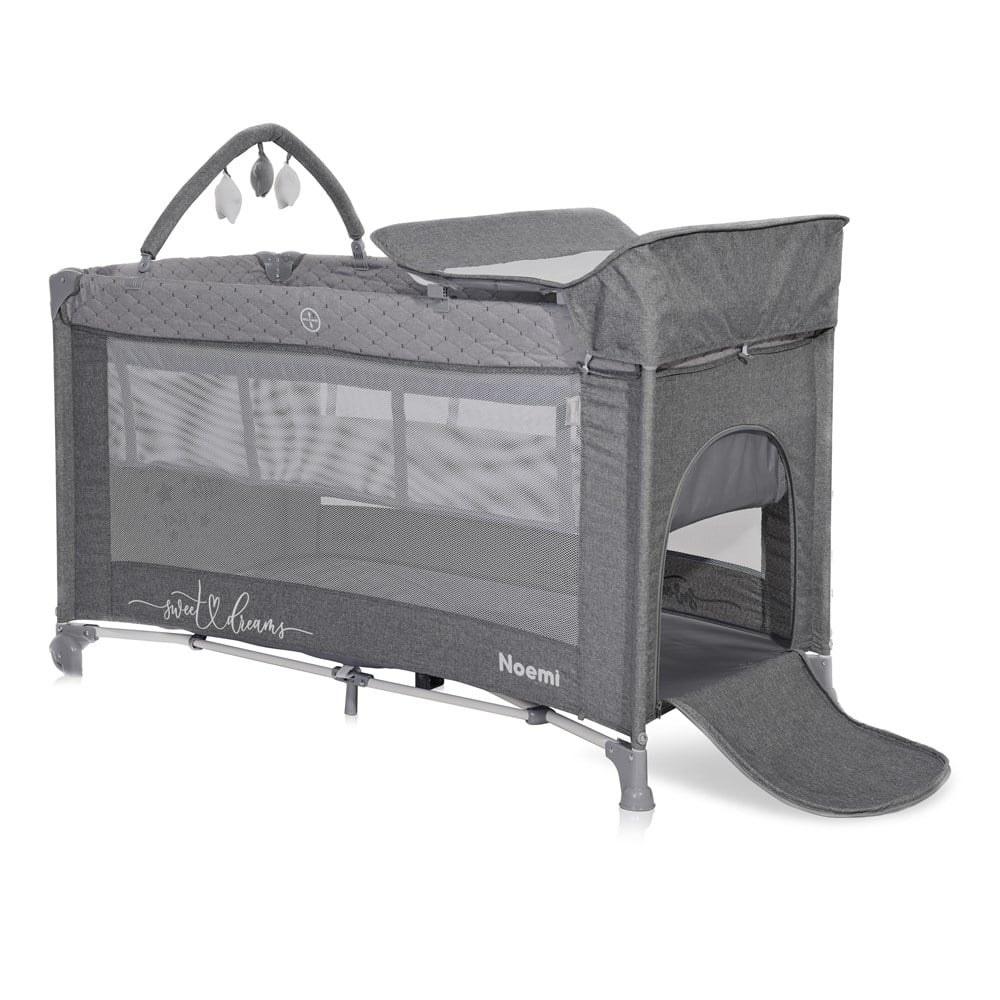 Lorelli Noemi 2 Layers Plus Park Yatak Beşik - Cool Grey Star