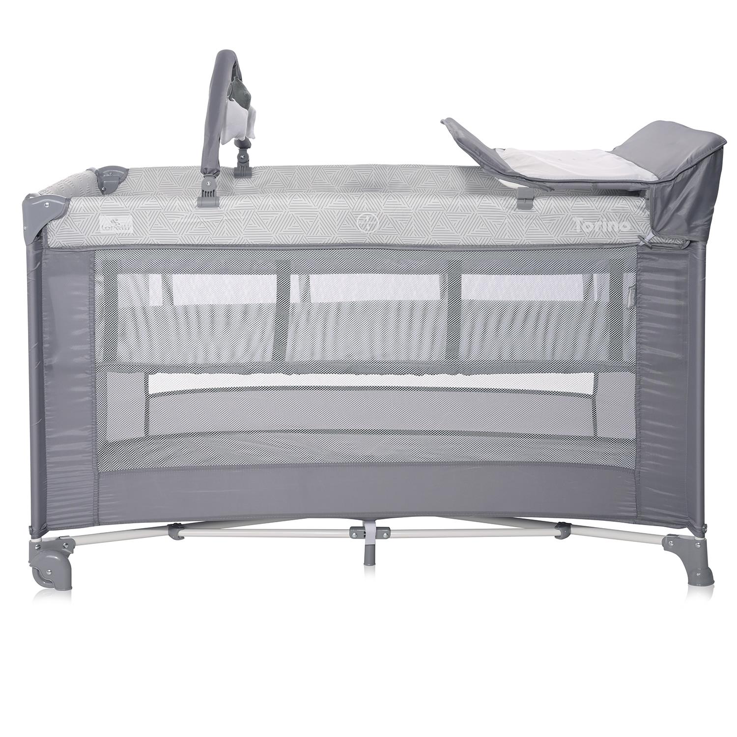 Lorelli Torino 2 Layers Plus Park Yatak Beşik - Grey Striped Elements