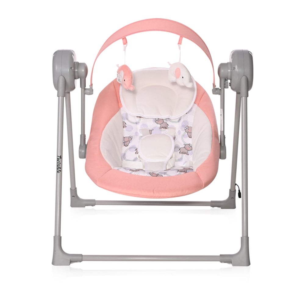 Lorelli Twinkle Uzak Kumandalı Elektrikli Salıncak & Ana Kucağı - Pembe