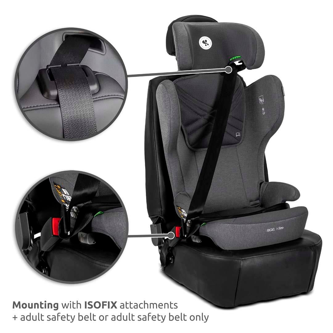 Lorelli RIGEL Katlanır Isofix I-Size 3-12 yaş (100-150 cm) Oto Koltuğu - Grey 