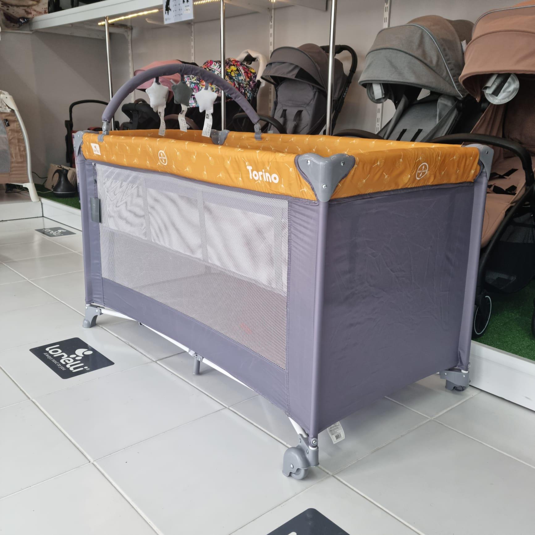 Lorelli Torino 2 Layers Plus Park Yatak Beşik - Lemon Curry Floral