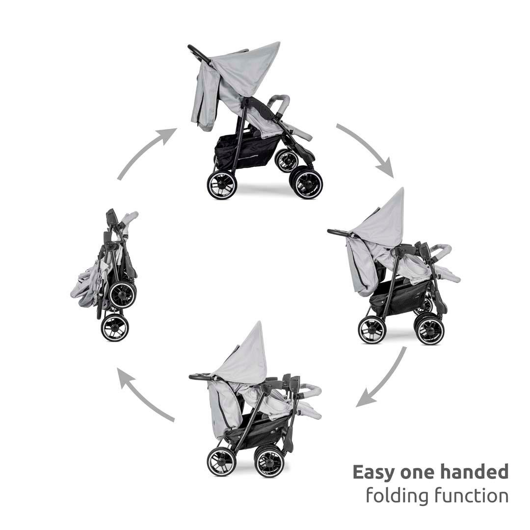 Lorelli Twin Ikiz Bebek Arabası – Cool Grey