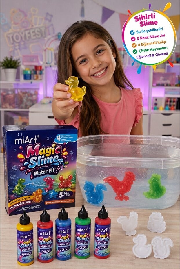 Magic Slime 90 Mi 5 Li Set Çiftlik Hayvanlatı Seti