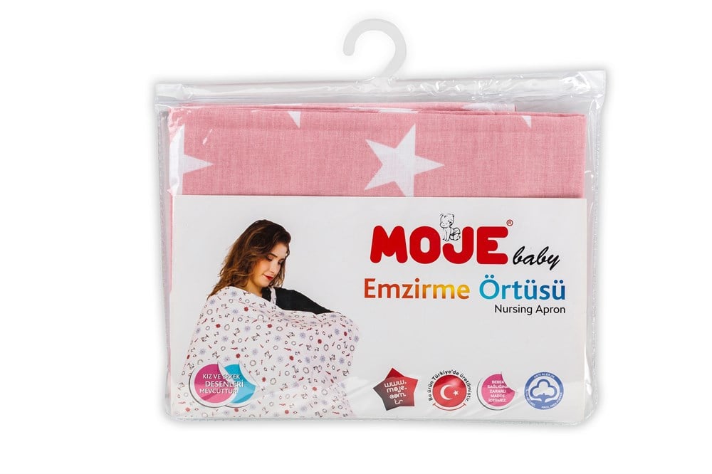 Moje Emzirme Örtüsü Mega Yıldız Pembe