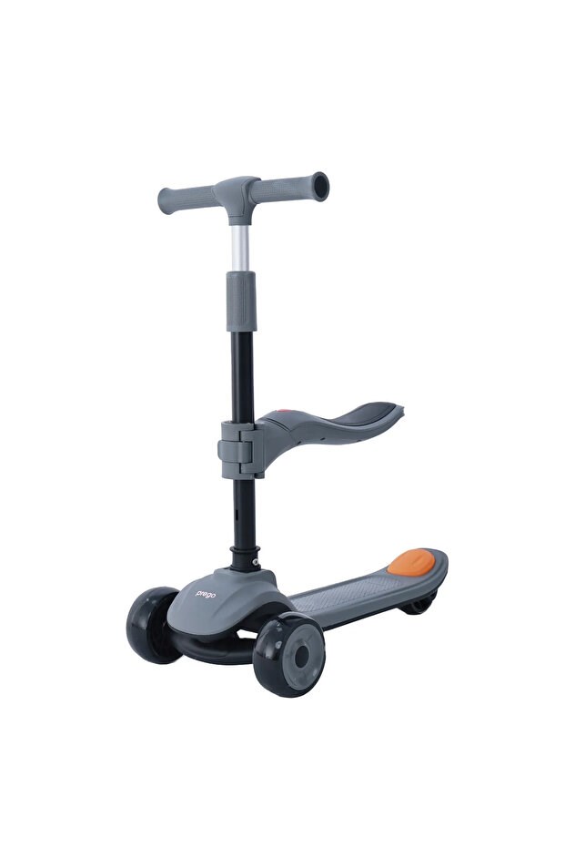 Prego Bluetooth Özellikli Işıklı Katlanabilir Nitro Scooter Gri  K605