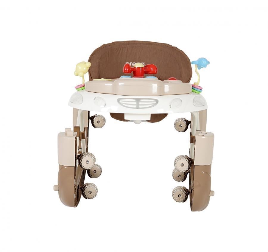 Prego Digo Sallanan Silikon Tekerlekli Bebek Yürüteci 5082 Kahve