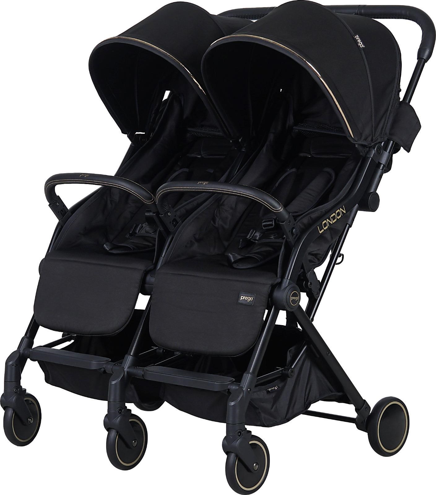 Prego London İkiz Bebek Arabası 2236 Siyah