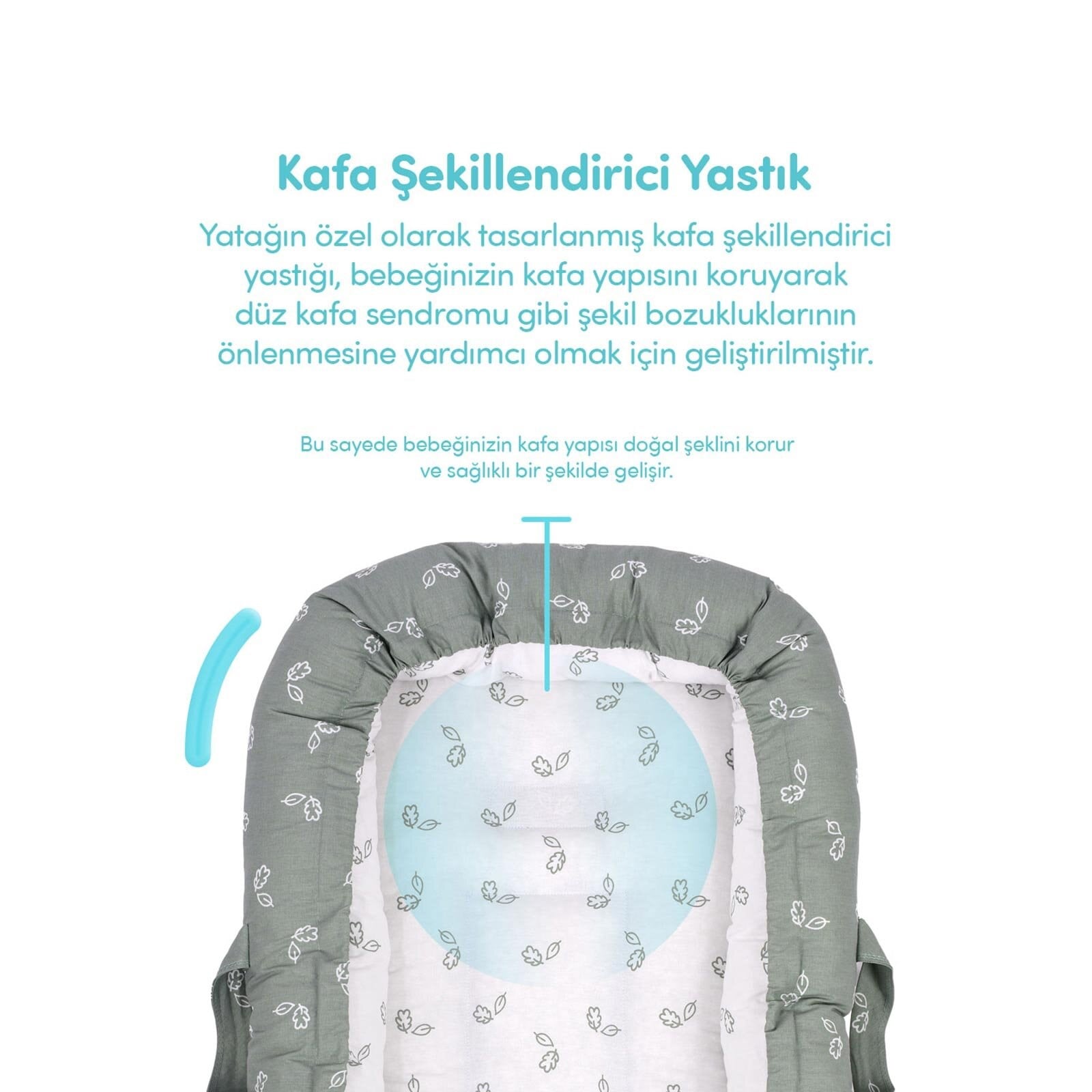 Sevi Bebe Anne Yanı Reflü Yatağı Minik Yapraklar 273.215