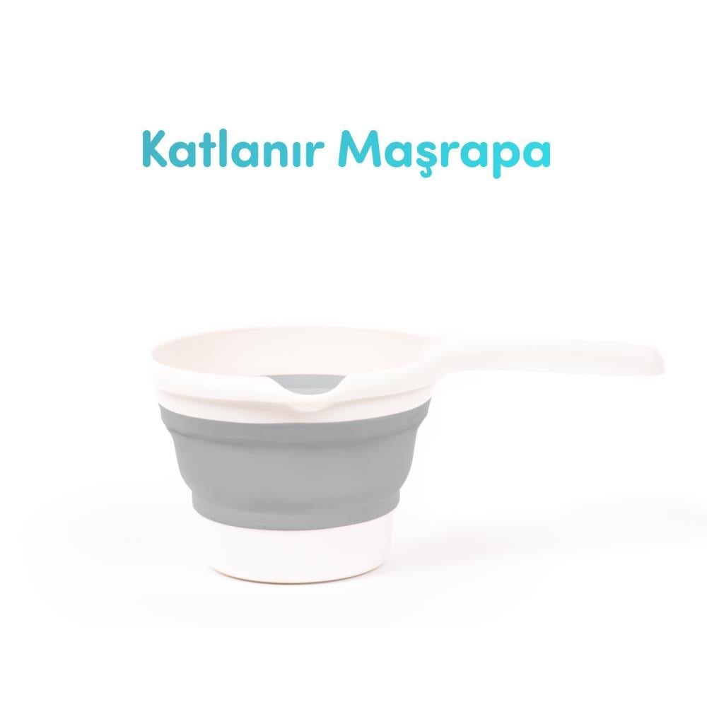 Sevi Bebe Katlanabilir Bebek Banyo Maşrapası - Gri 367-13