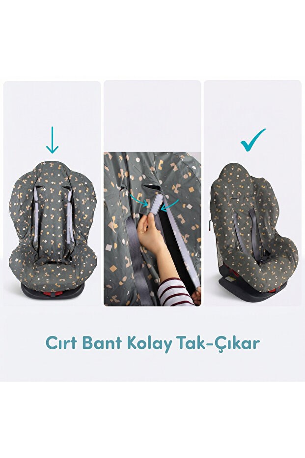 Sevi Bebe Oto Koltuk Kılıfı - Geometrik Desen 361-216